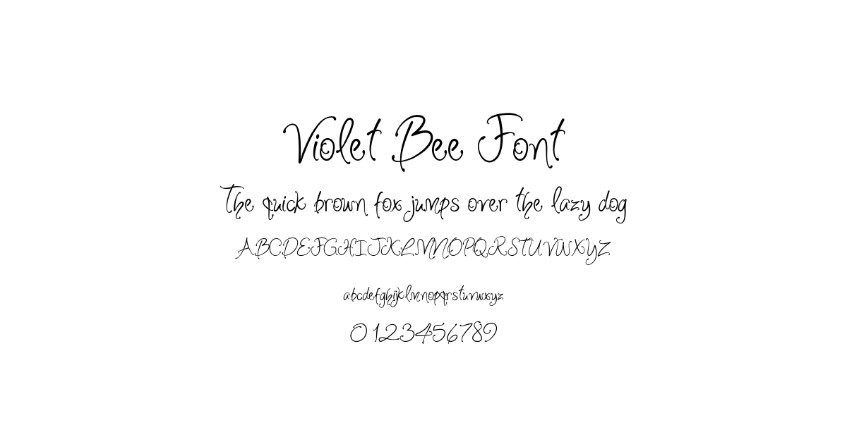 Violet Bee Font preview