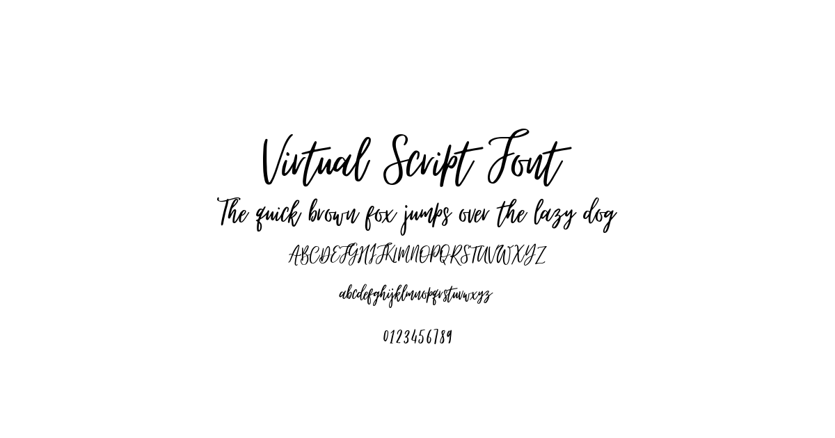 Virtual Script Font font preview