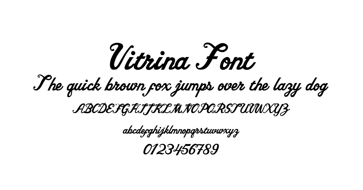 Vitrina Font font preview