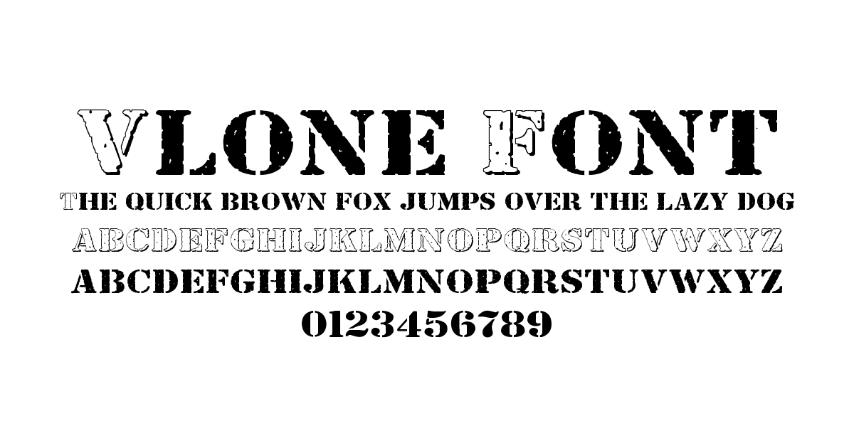 Vlone Font font preview