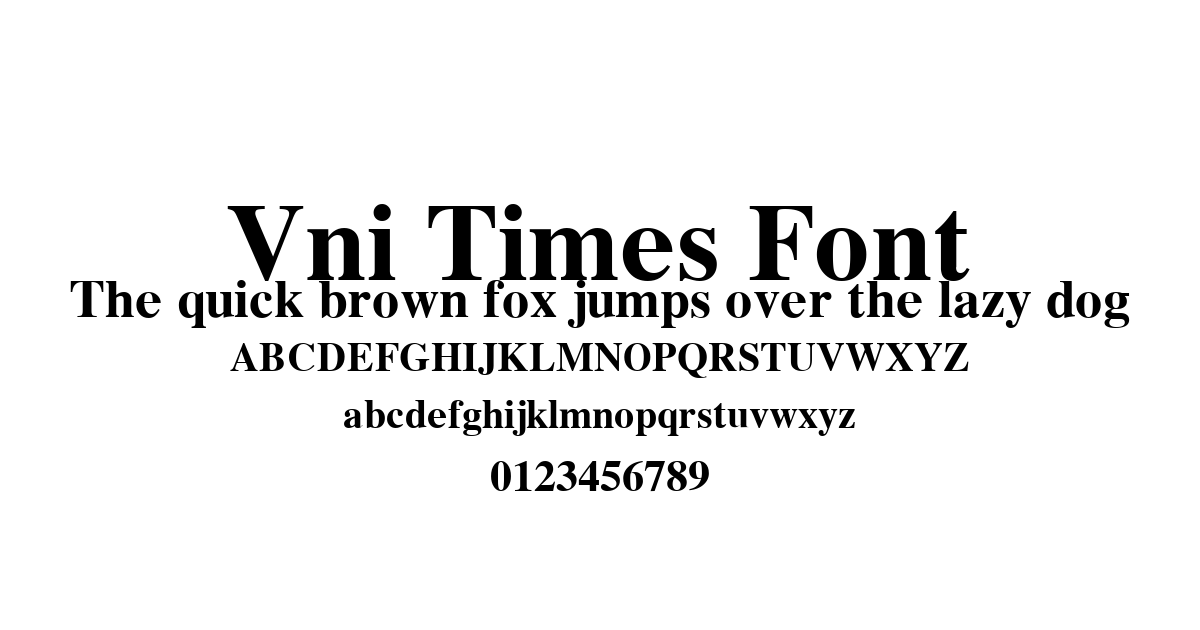Vni Times Font font preview
