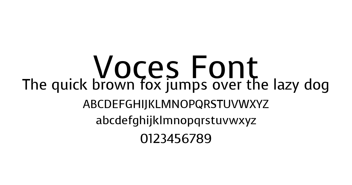 Voces Font preview