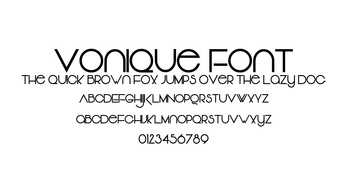 Vonique Font font preview