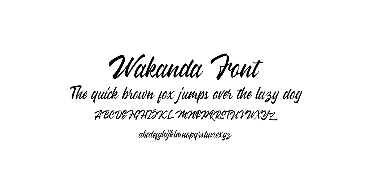 Wakanda Font preview