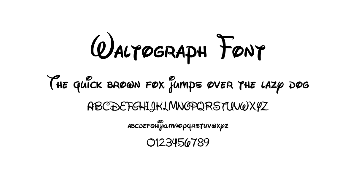 Waltograph Font preview