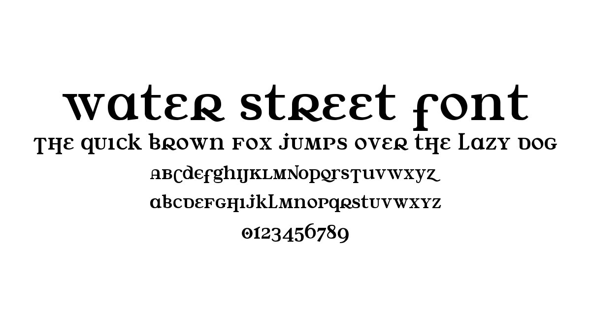 Water Street Font font preview