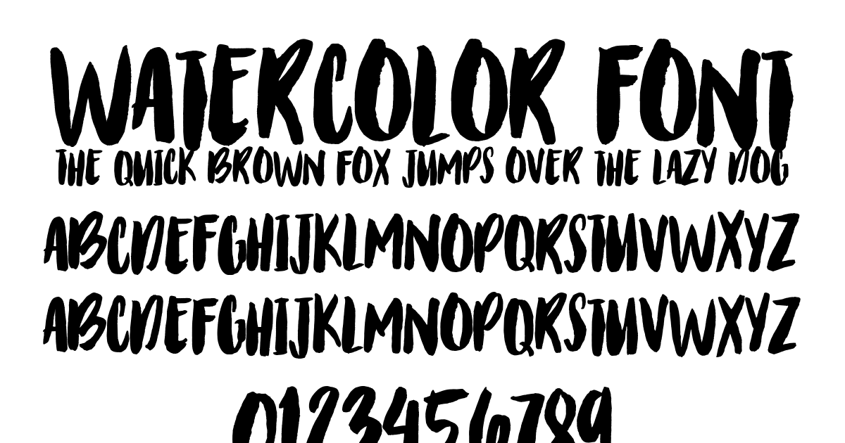 Watercolor Font font preview