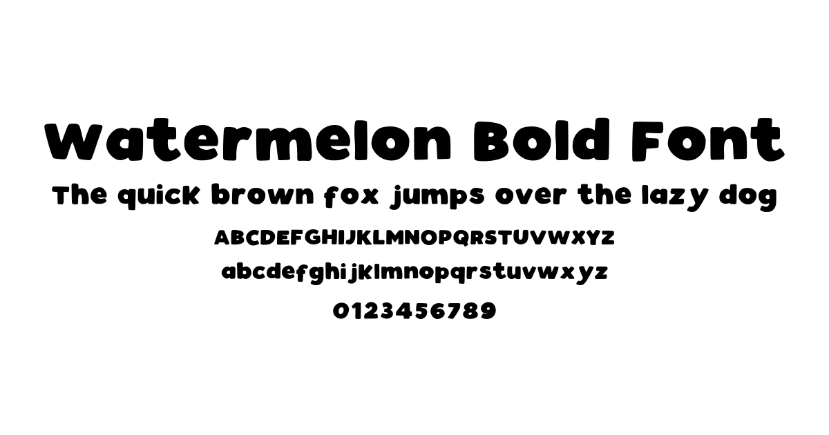 Watermelon Bold Font font preview