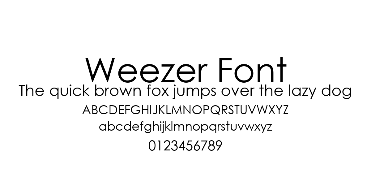 Weezer Font preview