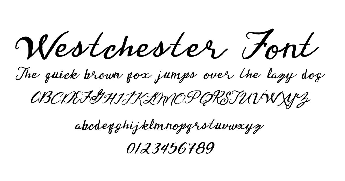 Westchester Font preview