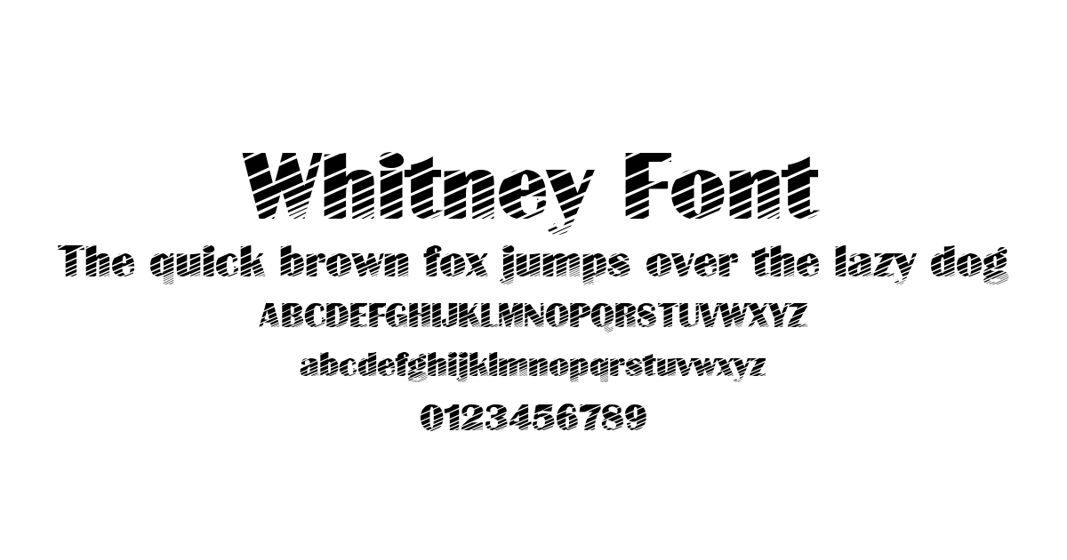 Whitney Font preview