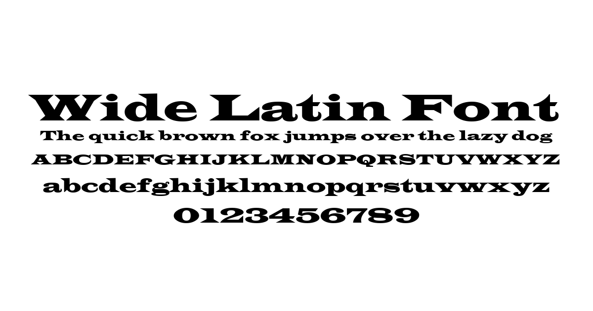 Wide Latin Font preview