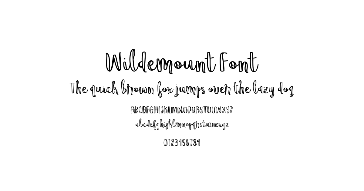 Wildemount Font preview