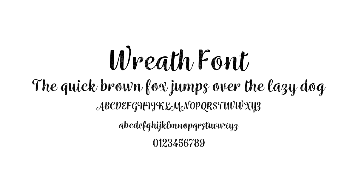 Wreath Font preview