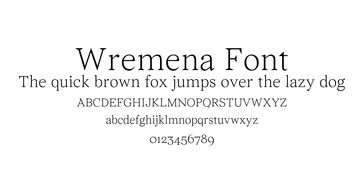 Wremena Font preview