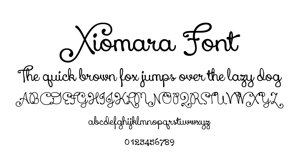 Xiomara Font font preview
