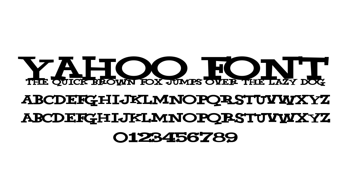 Yahoo Font preview