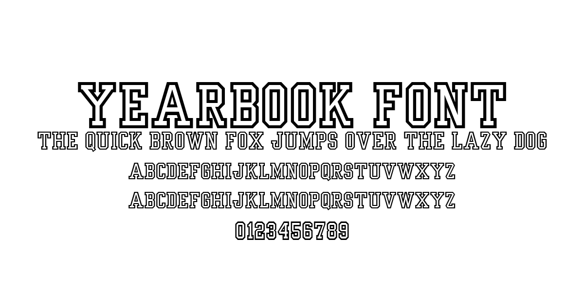 Yearbook Font preview