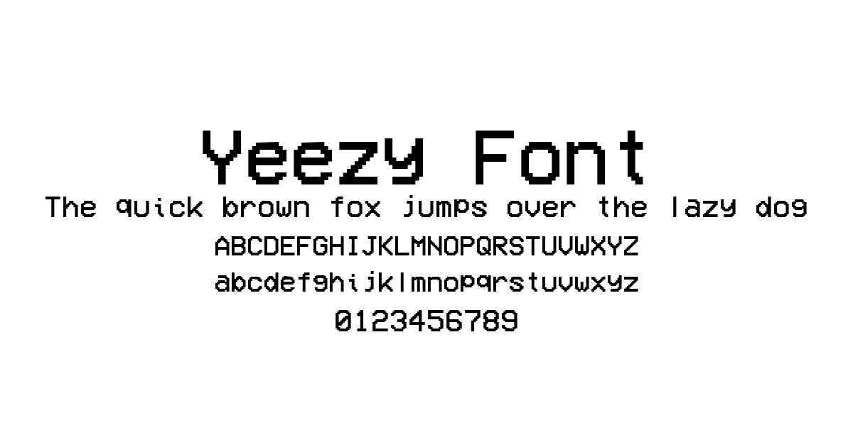 Yeezy Font font preview