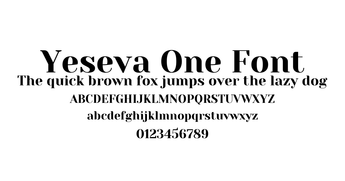 Yeseva One Font preview