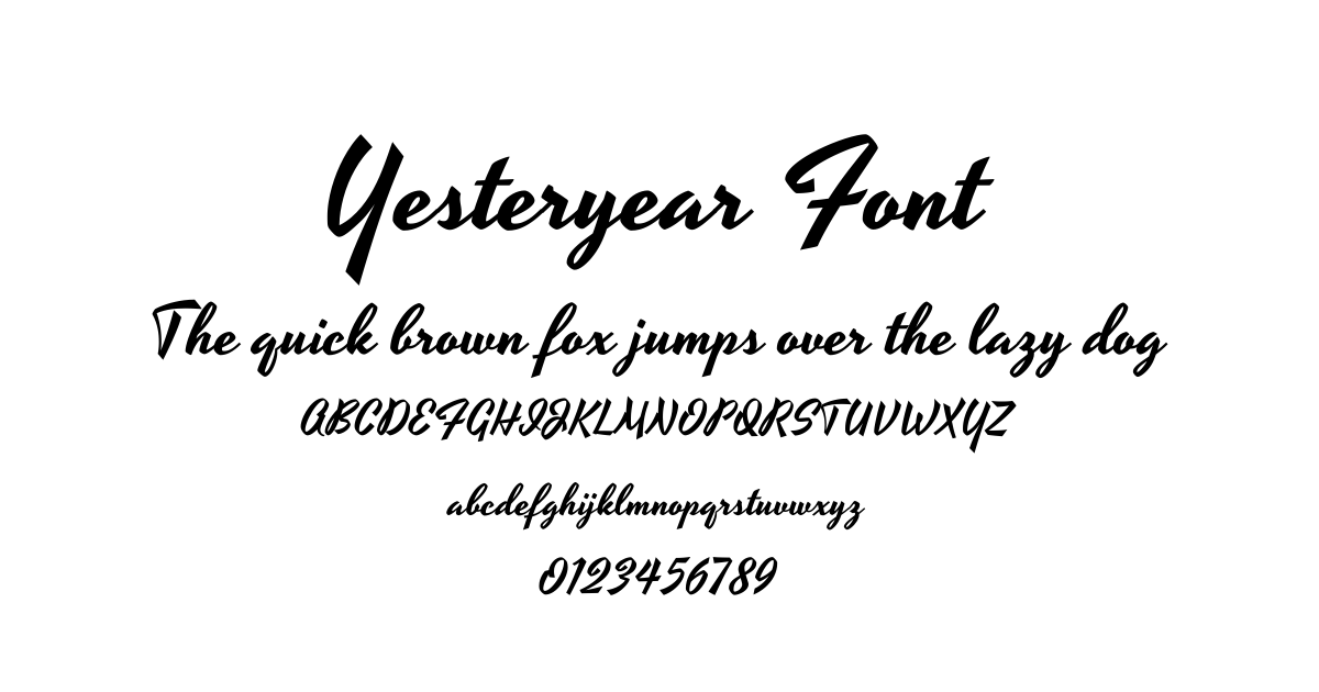 Yesteryear Font font preview