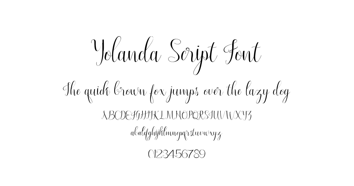 Yolanda Script Font font preview