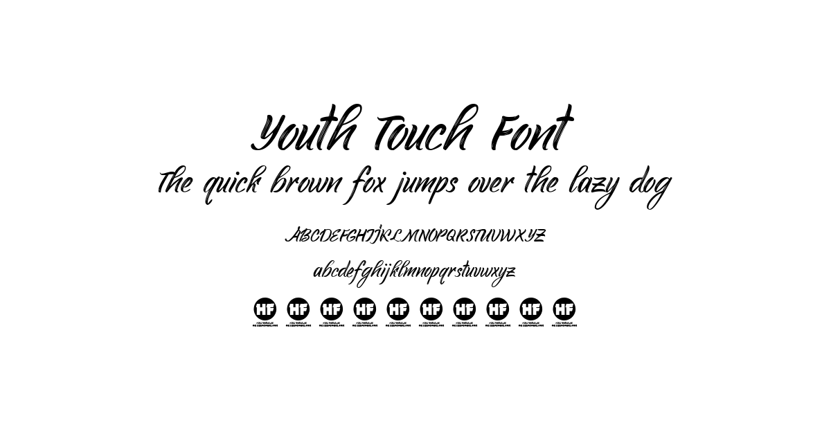Youth Touch Font font preview