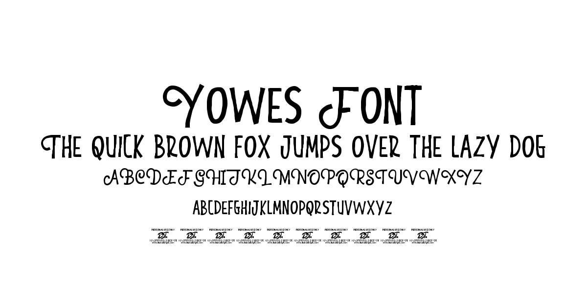 Yowes Font font preview