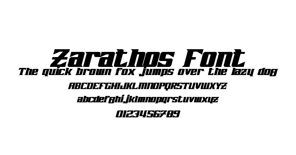 Zarathos Font preview