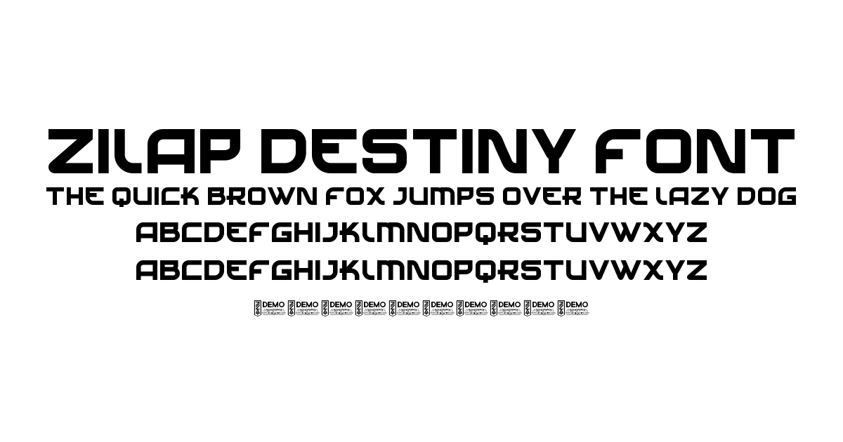 Zilap Destiny Font preview