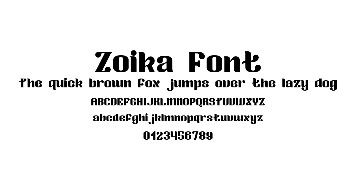Zoika Font font preview
